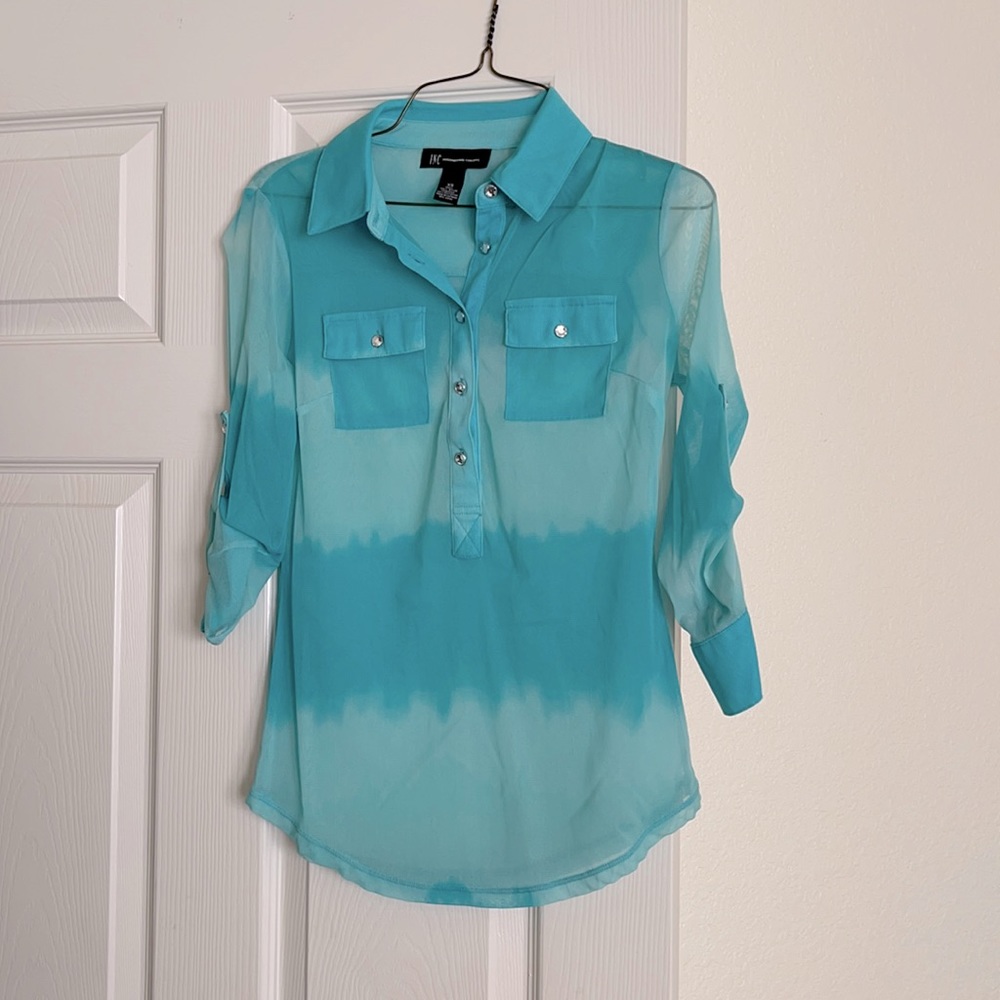 INC Aqua blouse